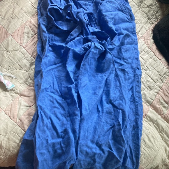 NotPerfectLinen Orleans pants in cornflower blue size S/M - Picture 2 of 5